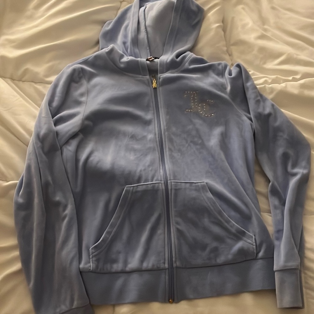 light blue juicy couture zip up